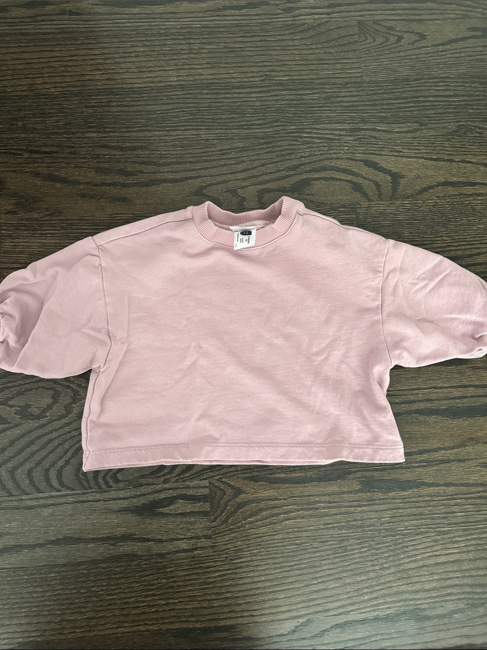 Hanna Andersson Cropped Crewneck Top - Pale Pink